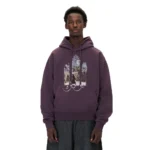Aziza Fleece Hoodie - Purple Frant