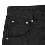 Aziza Raw Jorts Denim Shorts - Black Side