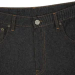 Aziza Raw Jorts Short - Black Zip