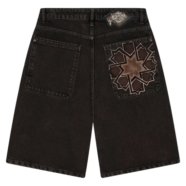 Aziza Washed Jorts Short - Brown Back