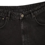 Aziza Washed Jorts Short - Brown zip