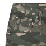 Camo Drawstring Cargo Trousers - Khaki Side