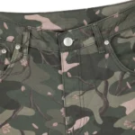 Camo Drawstring Cargo Trousers - Khaki zip