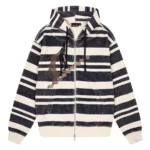 Derschutze on Air Striped Zip Up Hoodie