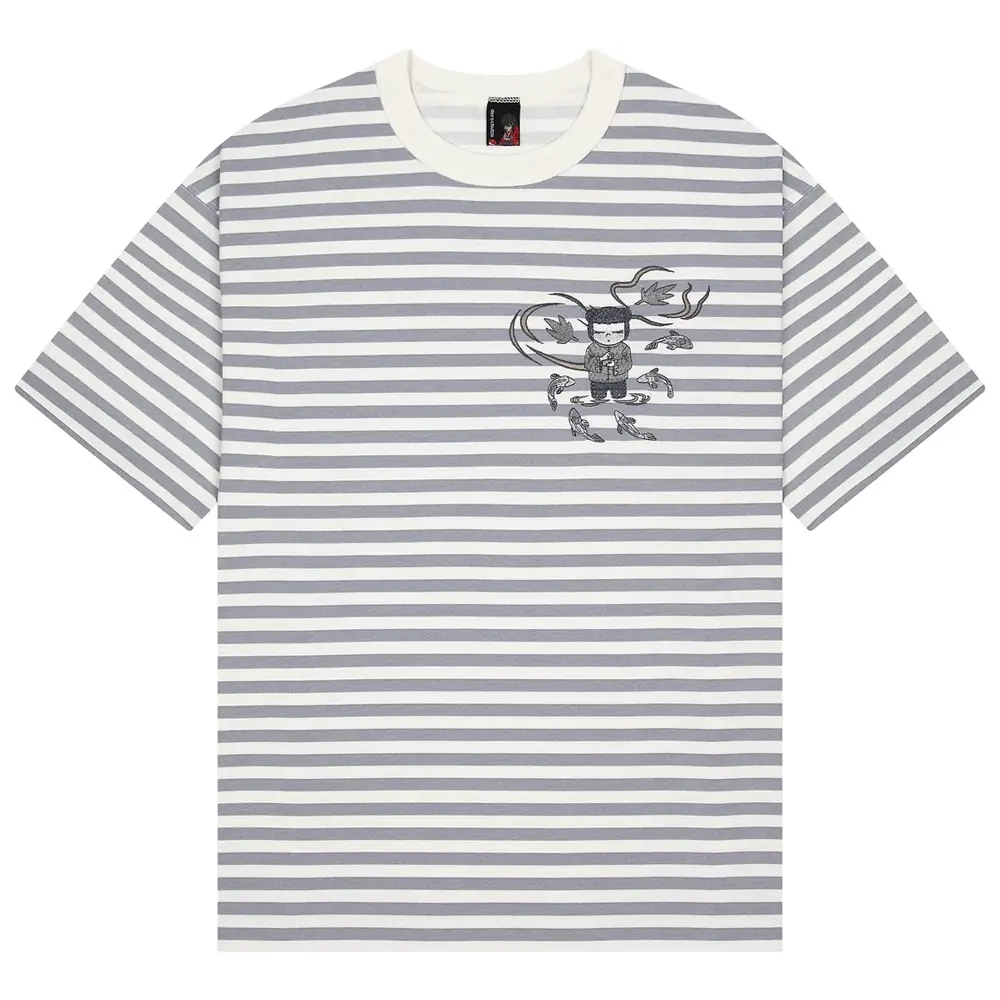 Koi T-shirt Striped - Grey Koi T-shirt Striped - Grey