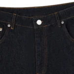 Kyoto Indigo Raw Denim - Black Zip