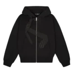 Wall Street Zip Up Hoodie - Black