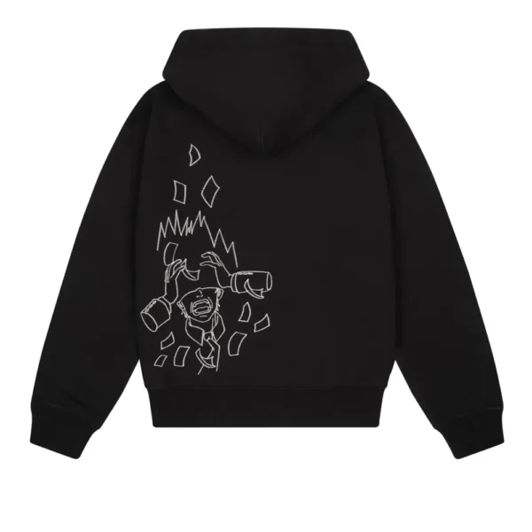Wall Street Zip Up Hoodie - Black Back