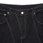 Yakuza Denim Jeans - Black Zip Side