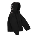 Yakuza Down Puffer Jacket - Black Side