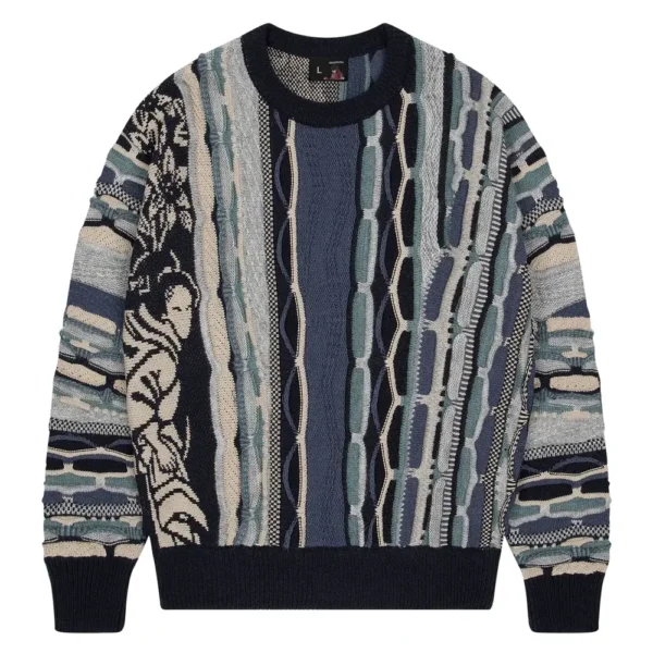Yakuza V2 Knit Sweatshirt - Dark Blue