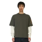 yakuza layered longs leeve - khaki Frant