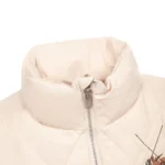 Garden of Eden Vest Puffer - Beige Zip