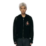 Koi Fish V2 Zip Up Knit Frant