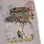 Lotus Denim Faded Jeans Rose Pocket