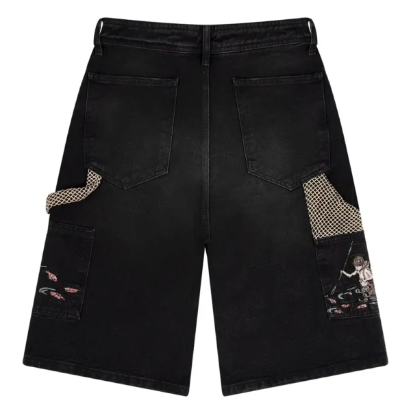 Lotus Jorts Fishnet Black