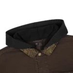 Yakuza Washed Denim Jacket - Brown Button