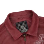 Gallery Leather Jacket - Red Zip