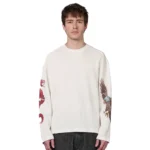 Hellboy Waffle Longsleeve - Off White Frant