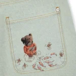 Koi Fish Reverse Denim Pocket
