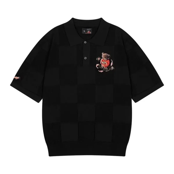 Koi Polo Knit - Black