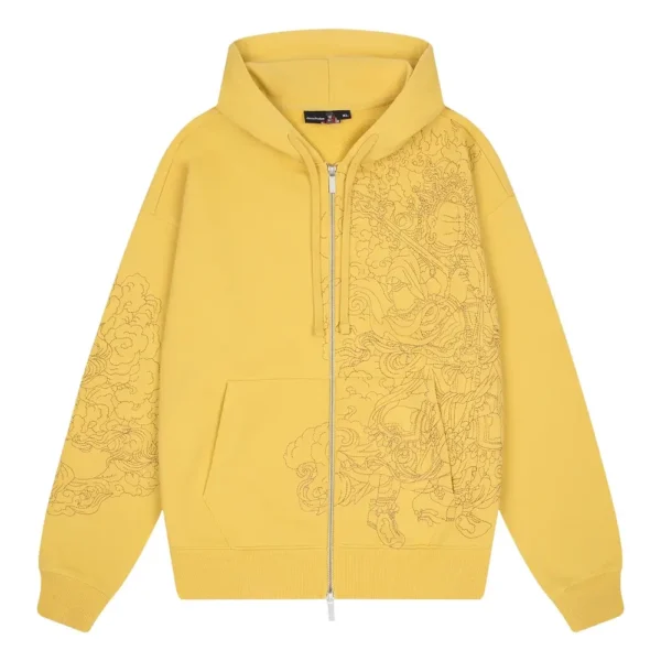 Thangka Hoodie ZIP Up - Yellow