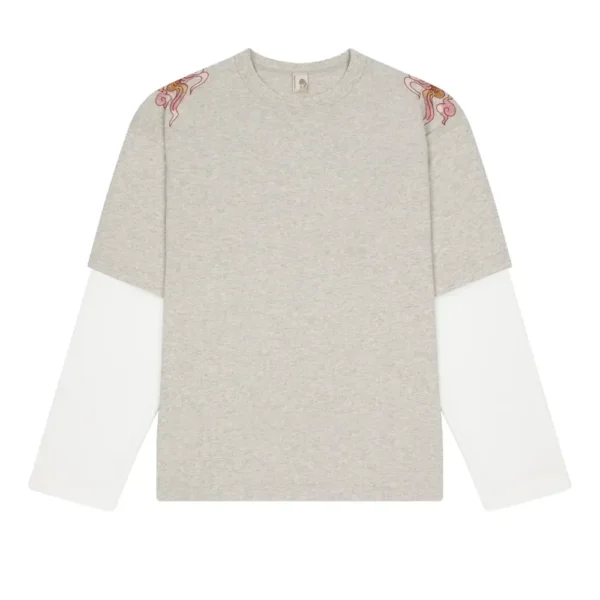 Thangka Layered Longsleeve Melange - Grey