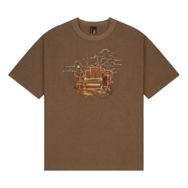 Aziza Waffle T Shirt - Brown