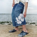 Break Indigo Washed Jorts - Blue Man