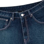 Break Indigo Washed Jorts - Blue Zip