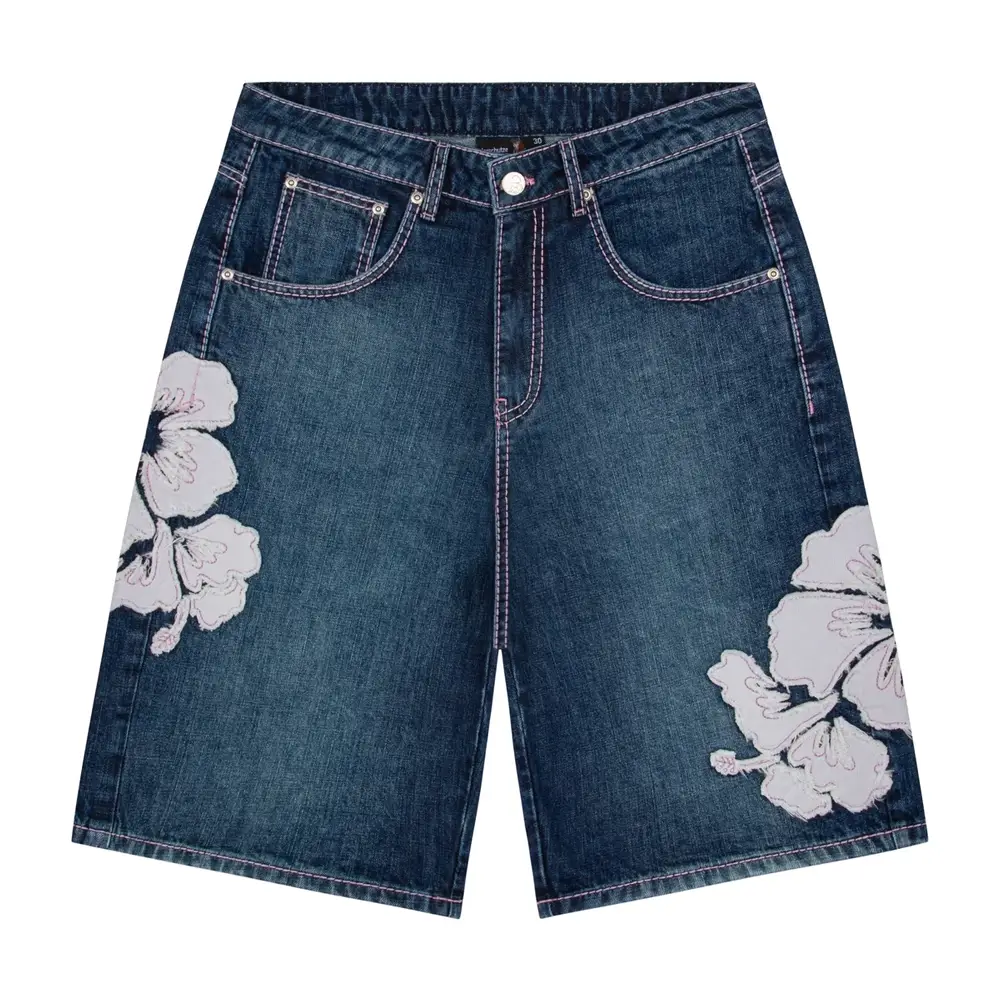 Break Indigo Washed Jorts - Blue Break Indigo Washed Jorts - Blue