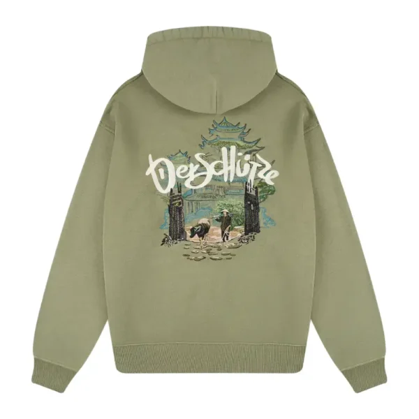 Lotus Hoodie ZIP Up Green