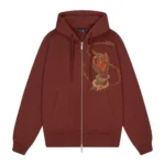 Lotus V2 Hoodie Zip Up Burgundy