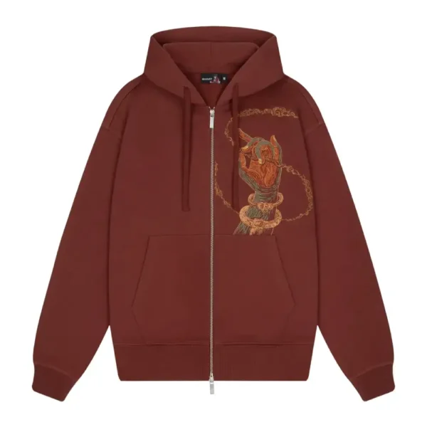 Lotus V2 Hoodie Zip Up Burgundy