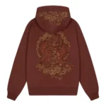 Lotus V2 Hoodie Zip Up Burgundy Back