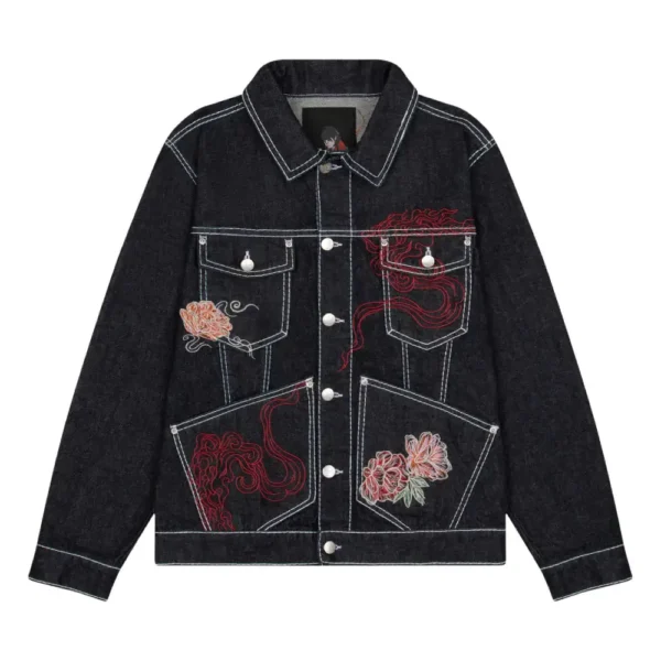 Lotus V2 Indigo Raw Denim Jacket Black