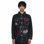 Lotus V2 Indigo Raw Denim Jacket - Black Man