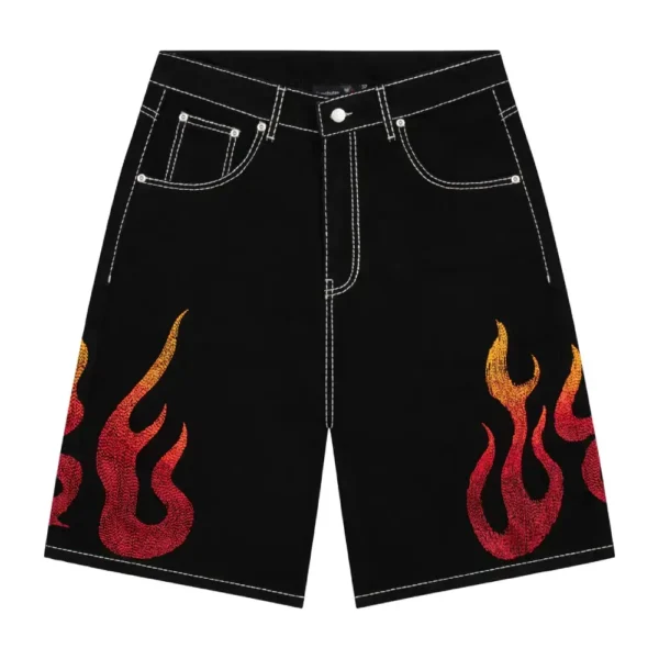 Summer Break Jorts Black