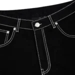 Summer Break Jorts Black Zip