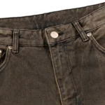 Koi Fish V2 Jeans Denim - Brown Zipup