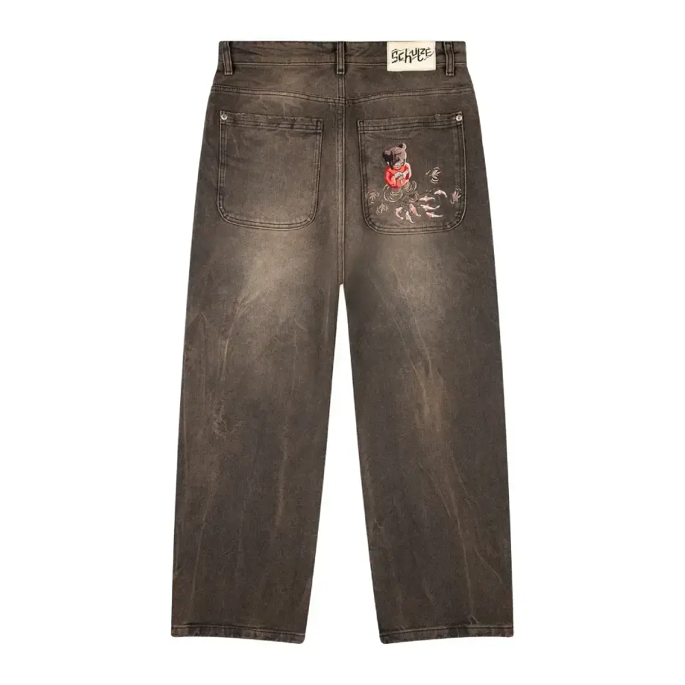 Koi Fish V2 Jeans Denim Brown Koi Fish V2 Jeans Denim Brown