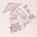 Lotus Hoodie ZIP Up - Pink Logo