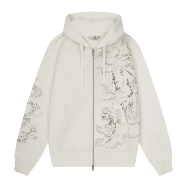 Yakuza Hoodie V3 ZIP Up - Off White